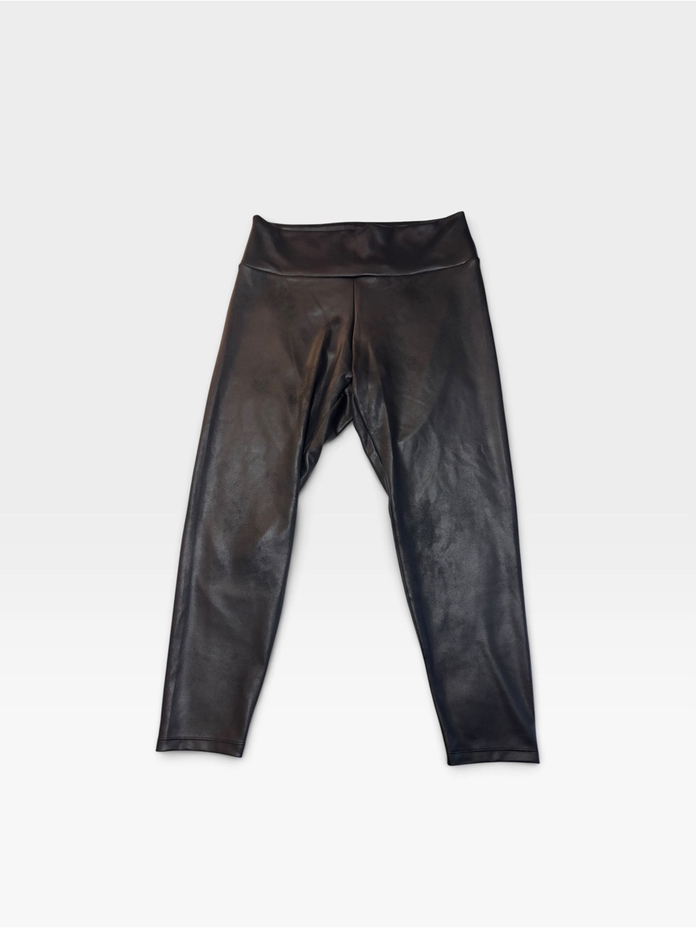 24/7 by Soma Black Faux Leather hi rise Leggings XL
